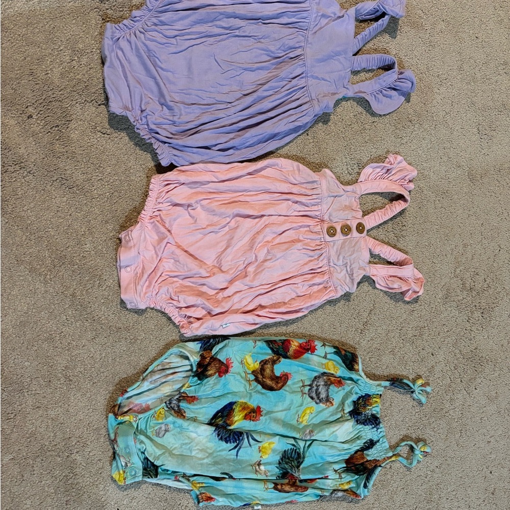 Adorable Baby Romper Set - Purple, Pink, and Animal Print